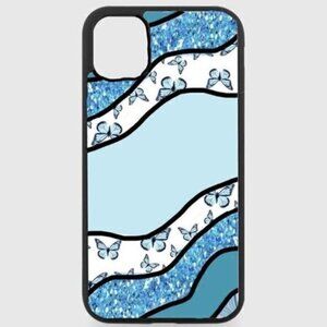 Blue Butterfly Geode Phone Case